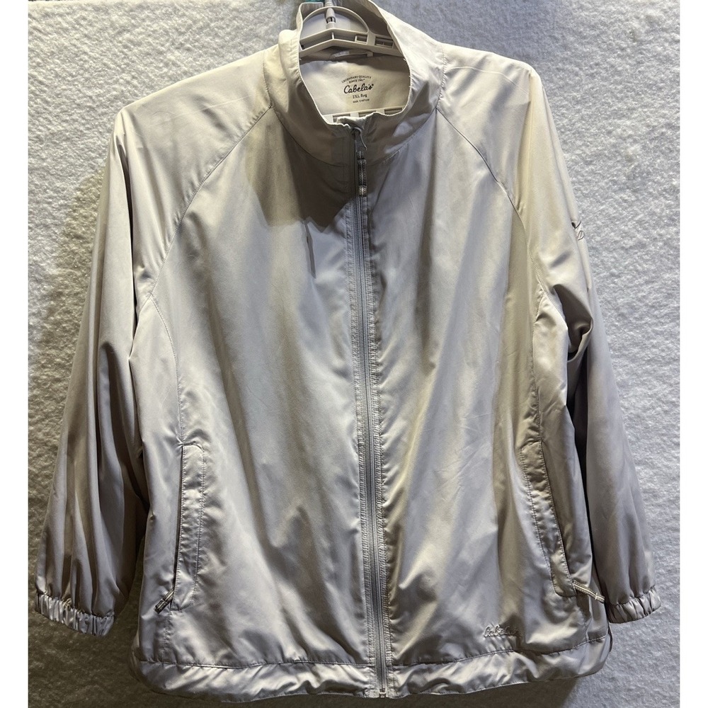 Men's Cabela's Windcrest Full- Zip Beige Lightweight Size 2XL Waist Adjustable